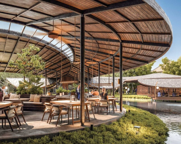 渡假村內享用早餐→當地超市採買→水上餐廳→機場→台北