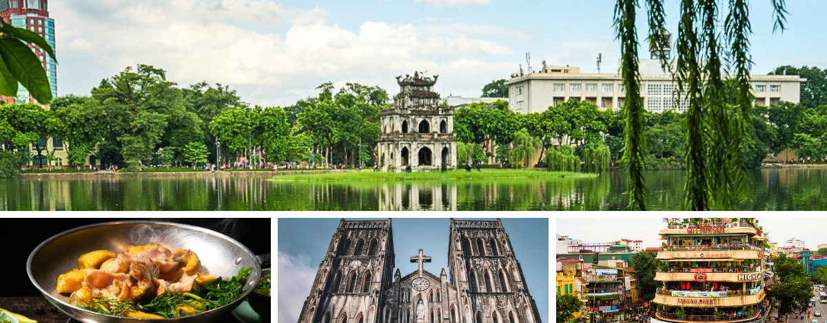 台北→河內→特色煎魚風味餐→探索古城(還劍湖、湖邊廣場、河內大教堂)→河內大世界(小威尼斯區、小韓國區)&貢多拉船體驗