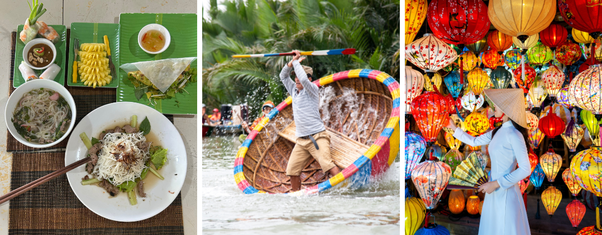樂天超市→越南料理廚藝課程→迦南島生態之旅→會安古鎮→會安三寶(高樓麵、白玫瑰、炸雲吞)