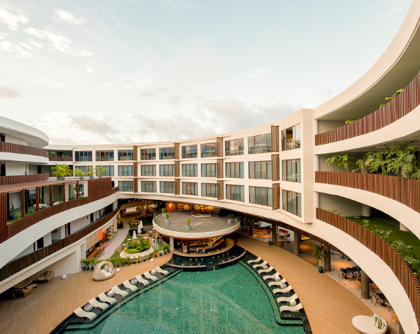 享用飯店早餐&泳池戲水→決定你的一天時光 (舒壓按摩、黃昏遊艇、踏浪玩水、採買伴手禮)→五星文華海灣自助餐