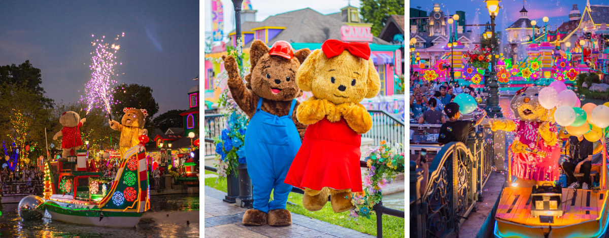 DAY1：台北→曼谷→最泰味：手標泰式奶茶→泰文小教學：薩瓦底咖→Chocolate Ville巧克力村(童話小鎮、遊船表演、煙火秀、湖畔餐廳晚餐)